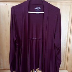 Torrid Super Soft plum cardi Size 0/12
